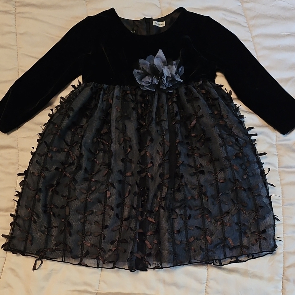 Isobella & Chloe Black Velvet Dress
